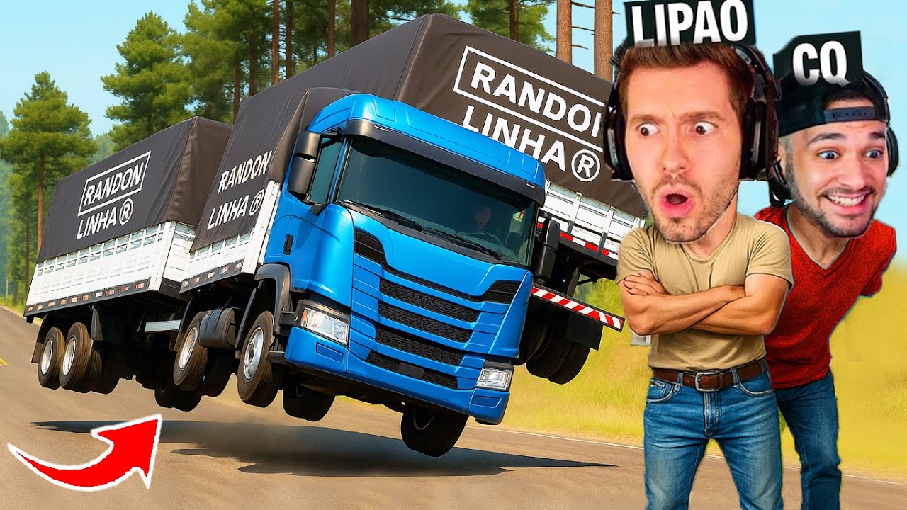 LIPÃO e GQ dirigindo um CAMINHÃO SEM FREIO (Drive Jobs Online)