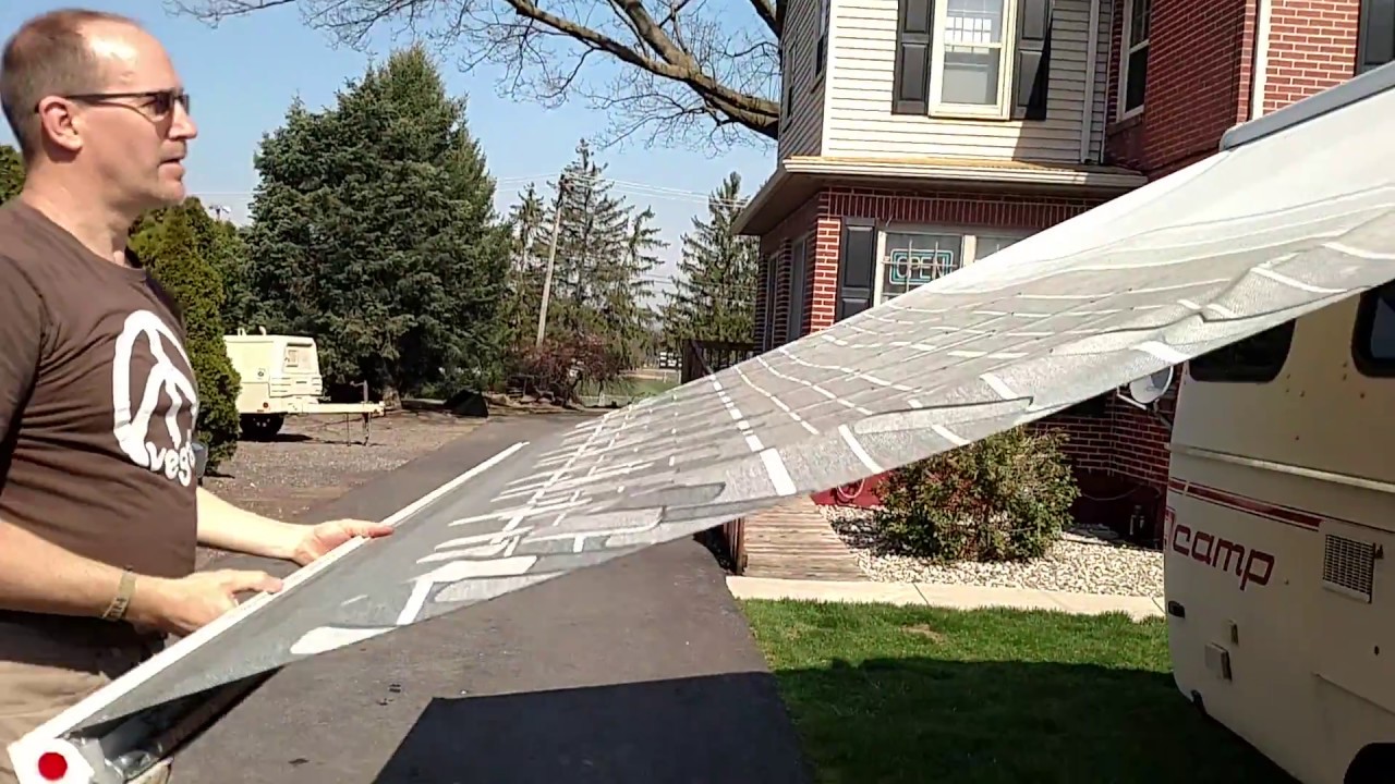 Scamp 19ft Camper Awning How To Video with a Fiamma F45 10 Foot YouTube