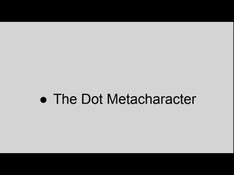 Python Dot Metacharacters