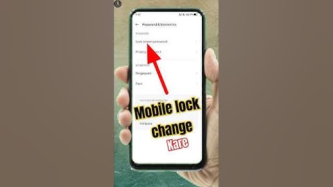 Mobile ka lock kaise badle | Mobile ka password kaise change kare | How to change pattern lock
