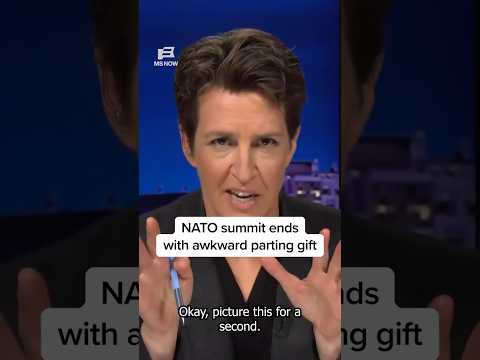 NATO summit ends with awkward parting gift