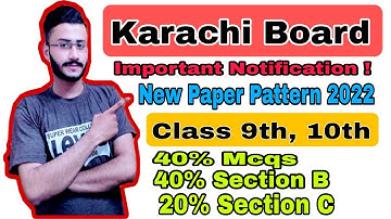 New Paper Pattern Class 9 and10 Karachi Board || 40% Mcqs|| Learning with Genius || Sir Owais Ahmed