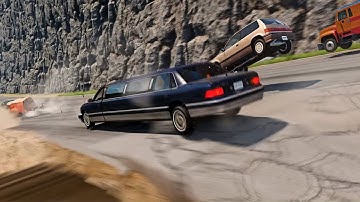 BeamNG Drive - Racing & Crashing downhill On The Crash Falls Map