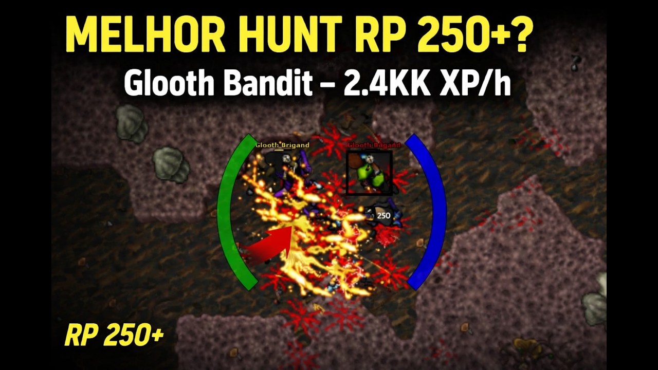 MELHOR HUNT RP 250+?  Glooth Bandit - 2.4kk XP/h PROFIT 250K /H
