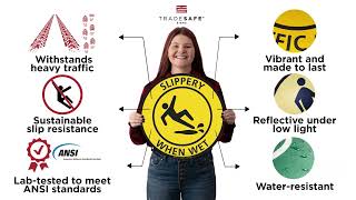 Slippery When Wet Signs - Anti-Slip Floor Stickers | TRADESAFE