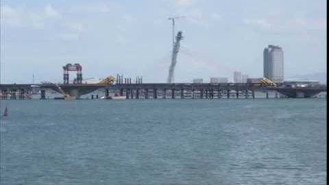 Thi công cầu Rồng timelapse