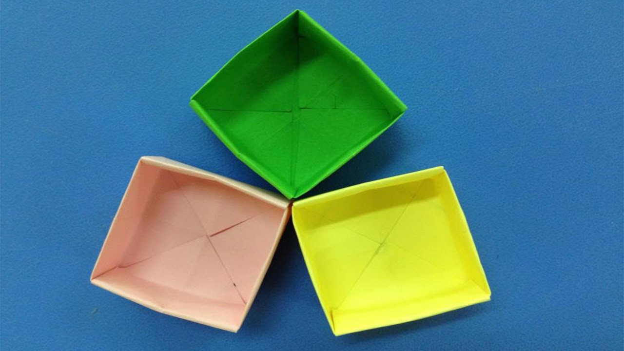 How to make a paper box Easy origami box for beginners 