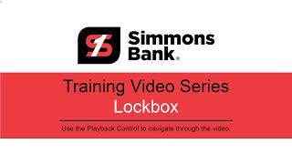 Simmons Bank Lockbox Training Wealth