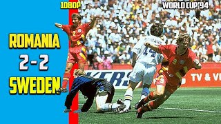 Sweden vs Romania 2  2 [5  4] Quarter Final Exclusives Full Highlight World Cup 94 HD