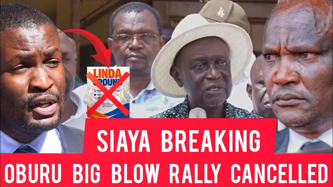 QUICK UPDATE OBURU blocked in KISUMU SIAYA rally CANCELLED ODM MPs ...