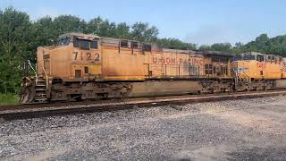 Union Pacific #7122 C44AC Leads Ethanol Train - Stoneham TX - 6/17/25
