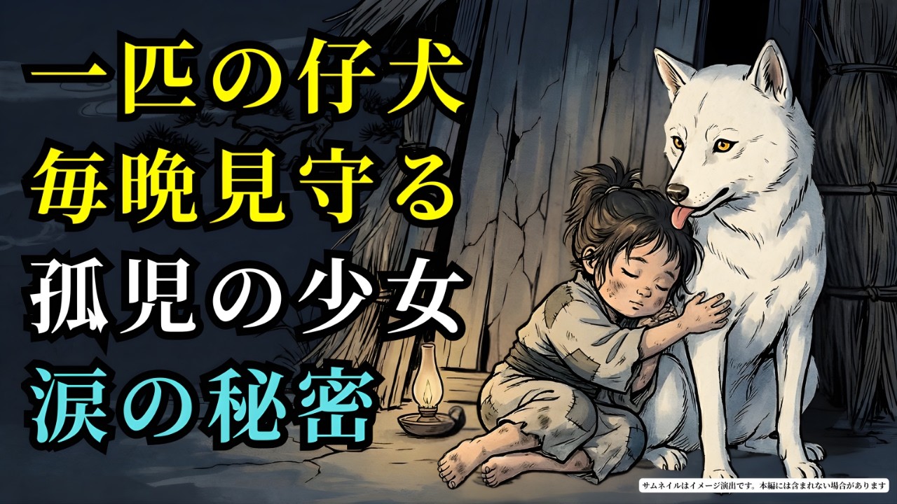 毎晩、孤児の少女の眠りを見守り続けた一匹の小さな犬。彼女が裕福な家に引き取られた日、黙って姿を消した「涙の理由」とは… (AIフィクション) | 野談 | 伝説 | 昔話 | 説話 | 民話