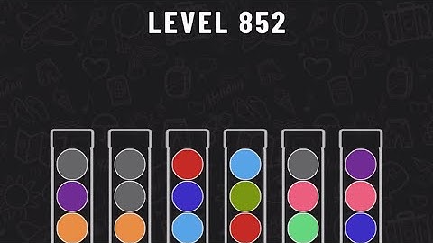 Ball Sort Puzzle Level 852 #ballsortpuzzle #ballsortpuzzlegameplay #puzzlegame #mobilegames