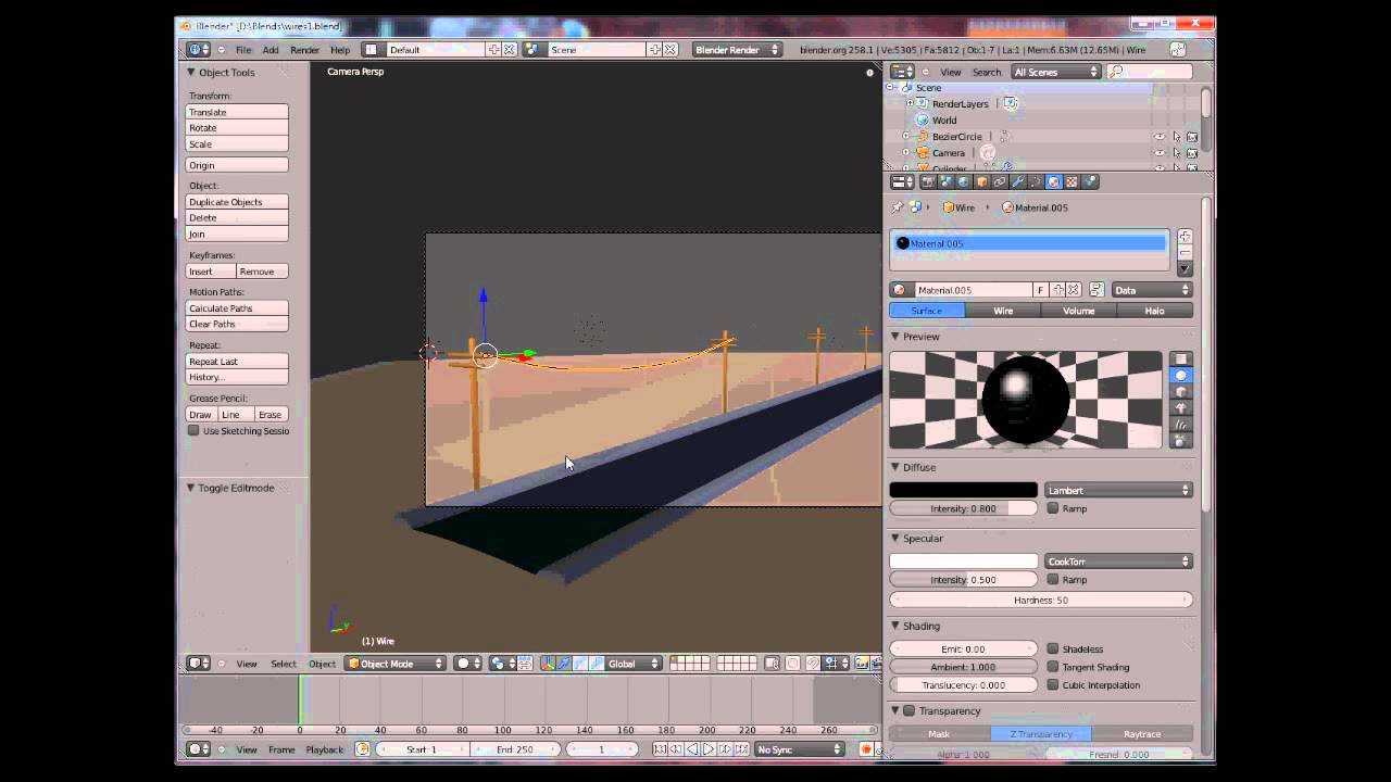 Blender Tutorial 11 Wires and Tubes YouTube