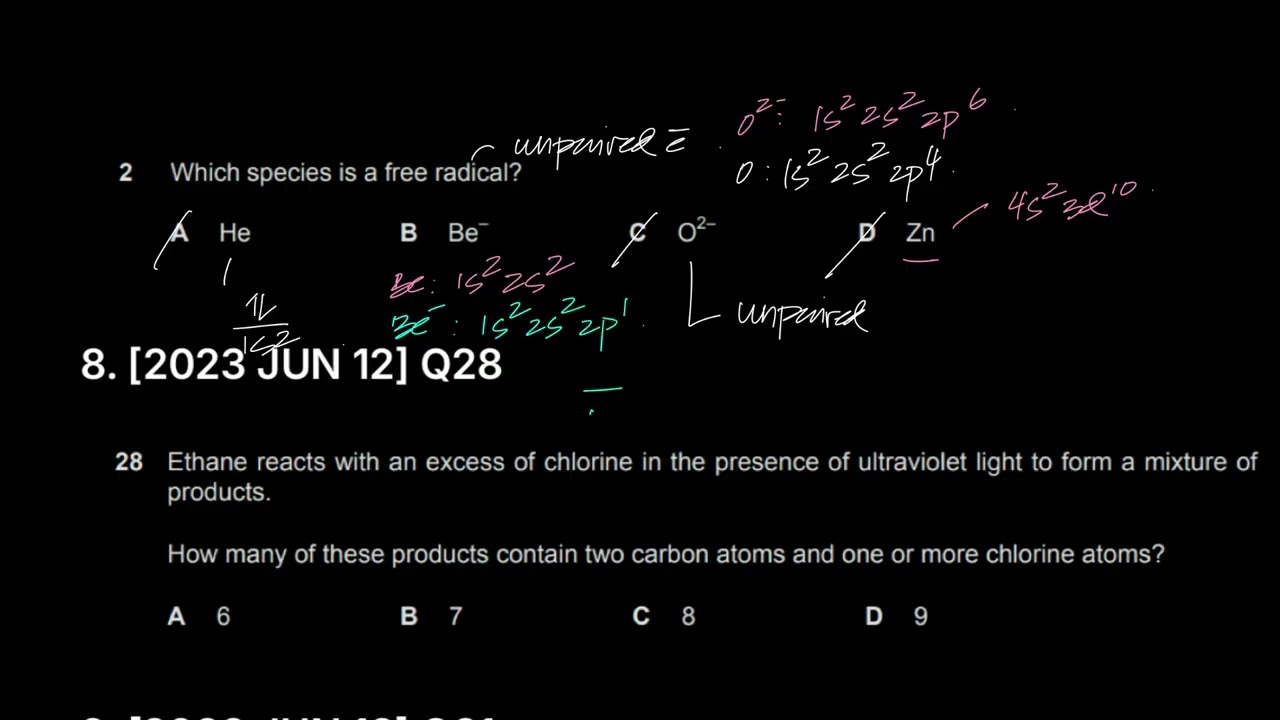 [2023 Set] Chapter 12 - AS Chemistry - MCQs - Alkanes