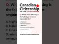 Canadian Citizenship Test Question #canada #shorts #canadiancitizenshiptest #discoveringcanada