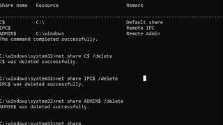 How to Delete Hidden Network Shares
