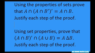 Use properties of sets to prove equality. 2 examples. Set Theory. Abstract Algebra