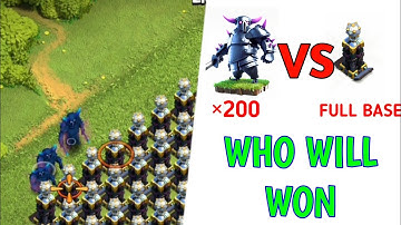 P.E.K.K.A VS MAX LEVEL HIDDEN TESLA || 200X P.E.K.K.A VS FULL BASE HIDDEN TESLA || CLASH ON FIRE