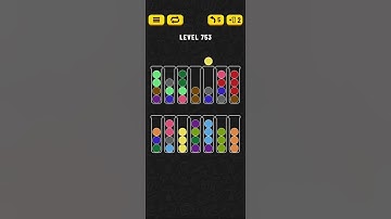 Ball Sort - Color Puzzle Game - Level 753 - Walkthrough SOLVED by RobotPlayer AI!!!