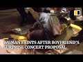 Woman In China Faints After Boyfriend S Surprise Concert Proposal 