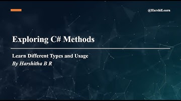Part 15 - C# Tutorial - Mastering Methods in C#