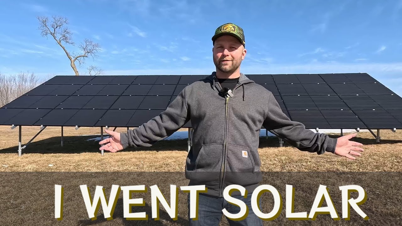 My first solar array- solar panels power my house - YouTube
