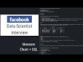 Facebook Data Scientist Mock Interview - Measure User Churn + SQL Problem