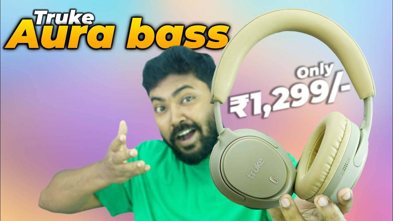 Truke Aura Bass – Dual Mic ENC, 50H Playtime, BT 5.4, 40ms Low Latency