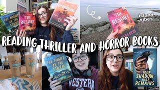 reading 4 NEW thriller and horror books ✨ [baking something new, visiting coffee shops and more!]
