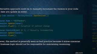 How to Efficiently Update the Version Column in a Database Using NHibernate Net Worth