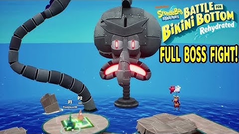 ROBOT SQUIDWARD BOSS BATTLE FULL GAMEPLAY (Multiplayer) - Battle For Bikini Bottom Rehydrated