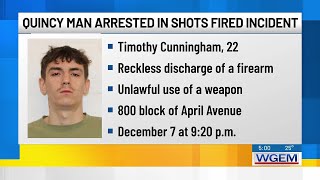 Quincy man arrested following report of gun shots