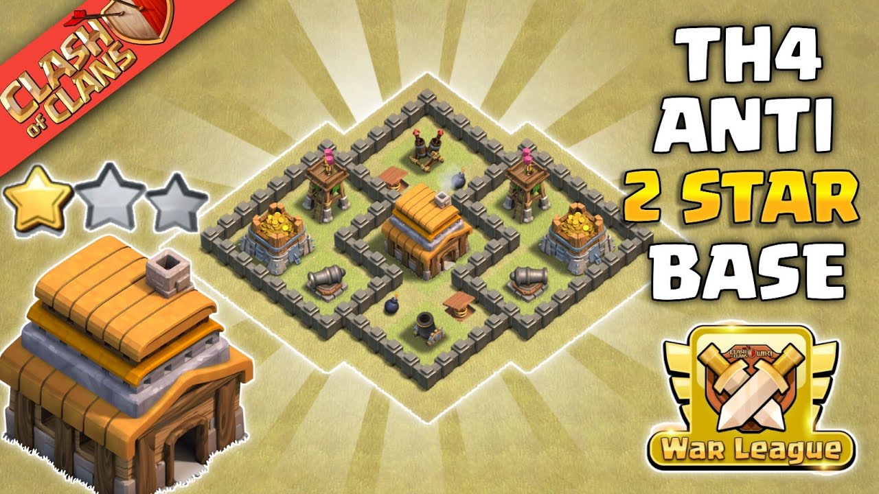 Town hall 4(Th4) Base Town hall 4(Th4) Farming/Trophy/Pushing/War
