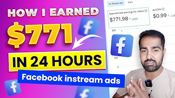 Facebook Instream Ads: How I Generated $771 in 24 Hours