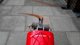 3W 120cc b2 Engine test in my 95inch Pitts