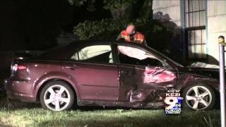 Car Crashes into Eugene House