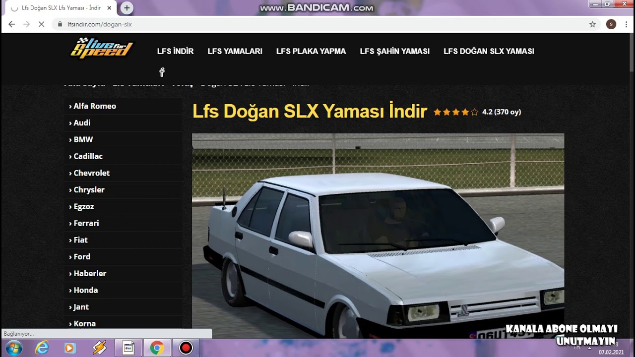 LFS TOFAŞ MODU YAPIMI