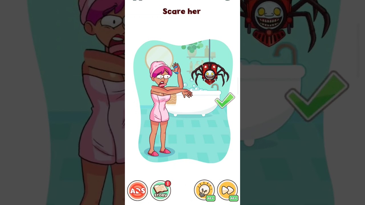 DOP Ban: Delete One Part - Scare Her - Ban Erase Game Solution