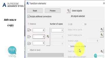 Copying a steel connection in Autodesk Advance Steel 2021