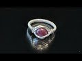 Sterling Silver Wire Wrapped Bezel Set Ruby Ring #diyjewelry #wirewrapping