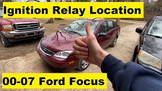 Ignition Relay Location Ford Focus 2000 2001 2002 2003 2004 2005 2006 2007 00 01 02 03 04 05 06 07