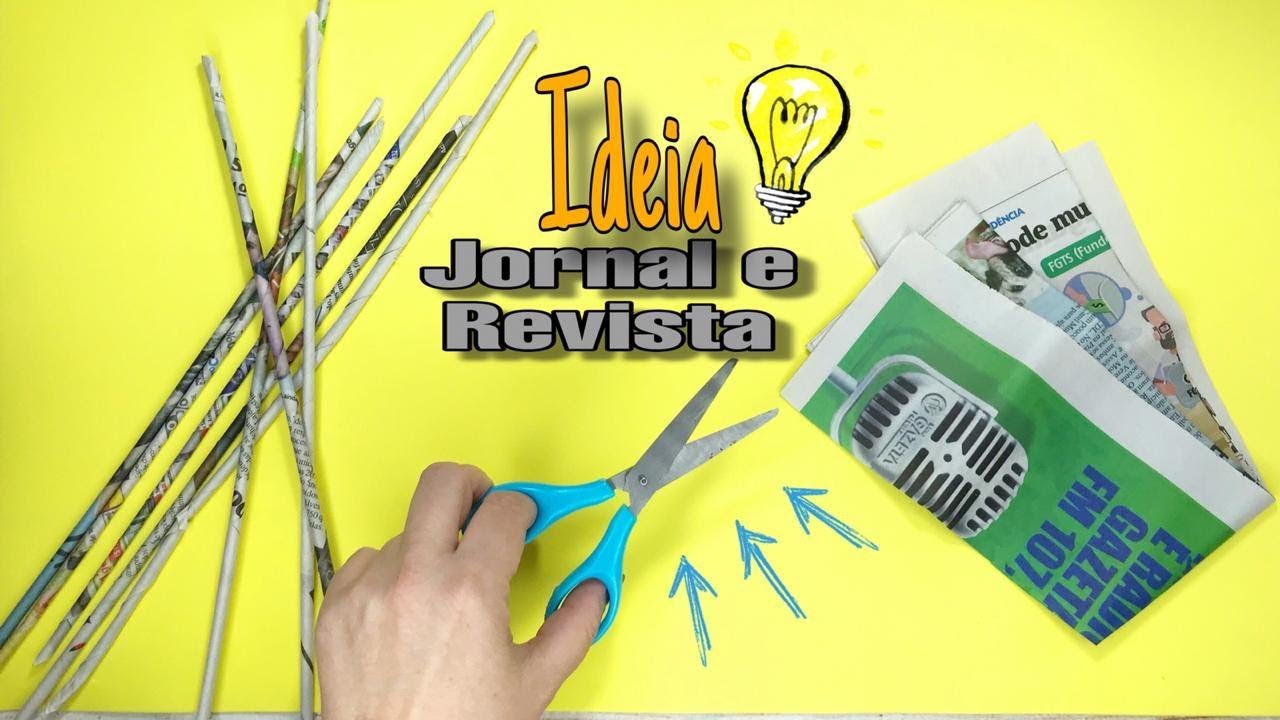 IDEIA COM JORNAL E REVISTA  - Decoração barata