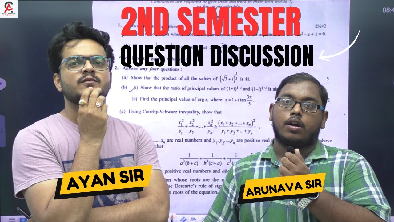 2nd Semester Question Discussion | Calcutta University | With Ayan Sir ...