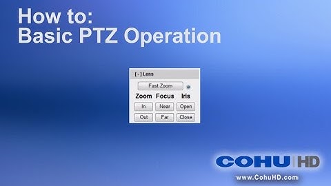 How to: Basic Pan/Tilt/Zoom (PTZ) Operation for CohuHD Helios rugged video surveillance cameras