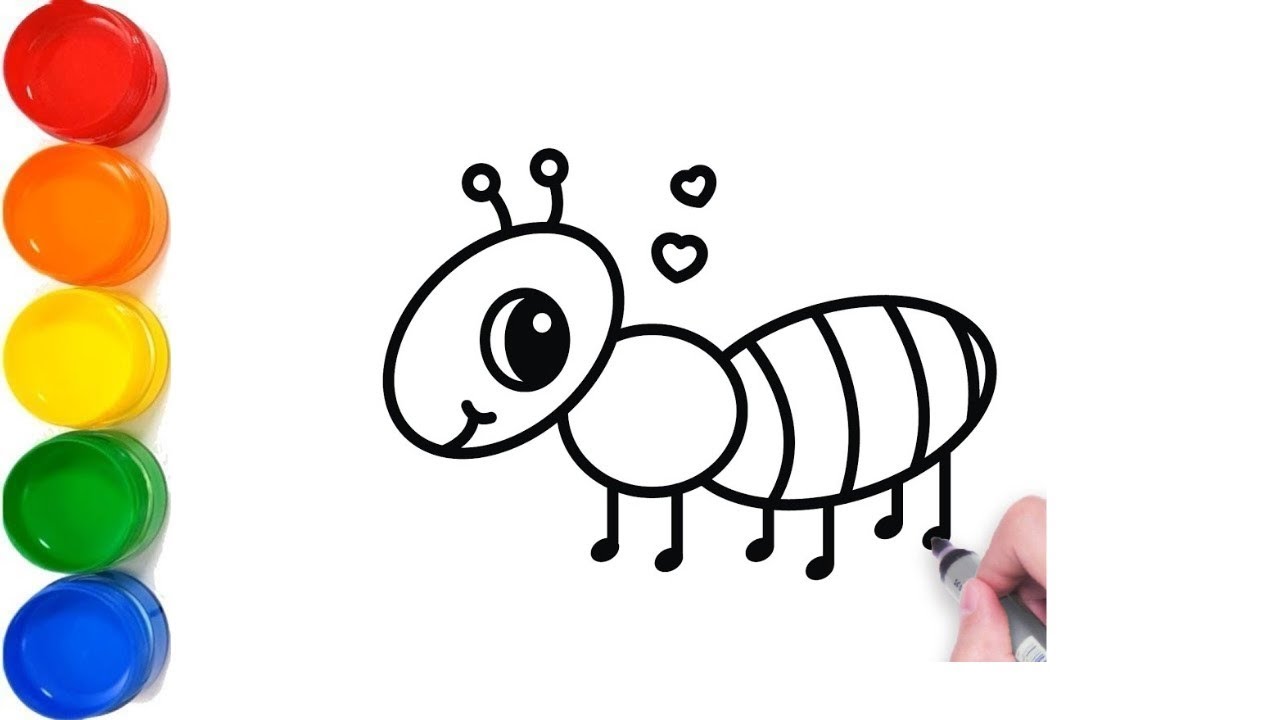Easy and simple Ant drawing - YouTube