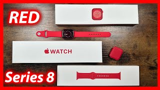 Unboxing Apple Watch Series 8 Product Red 45mm With Red Sport Band