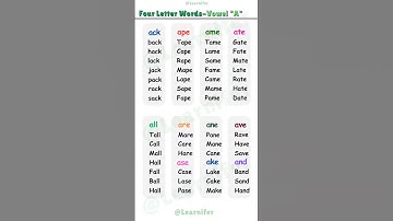 Four Letter words | #Four #Letter #Words - #Vowel - o #Phonetic #Skills #sound  #learnifer #learning