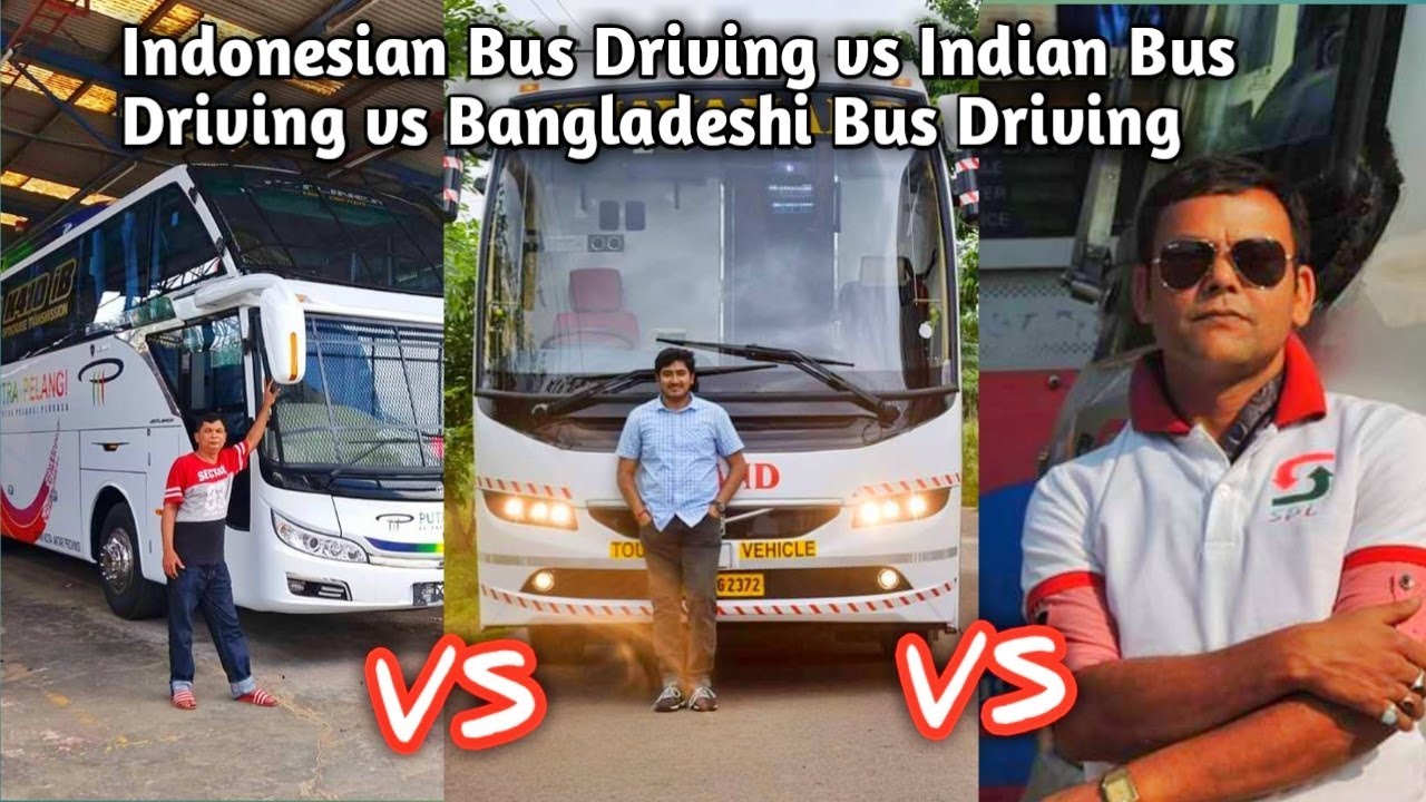 A Comparison video Between -- Indonesian Bus Driving & indian Bus ...