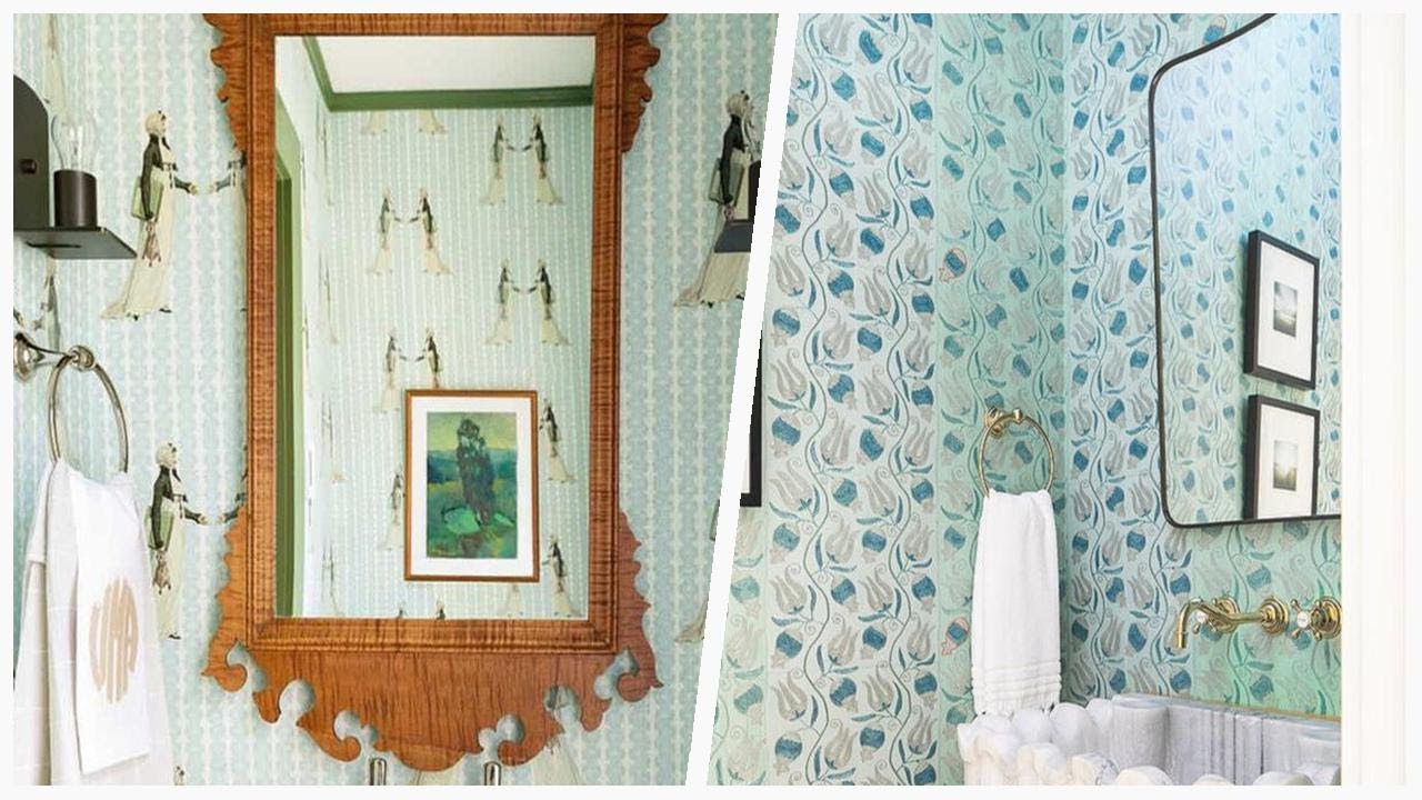 75 All Wall Treatments Eclectic Powder Room Design Ideas You'll Love ➤